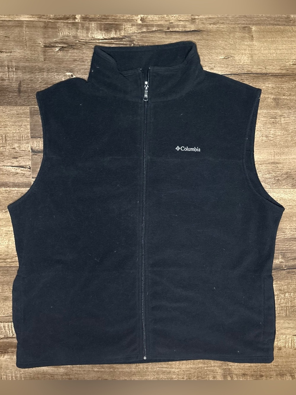 Columbia Black Fleece Vest with Full Zip